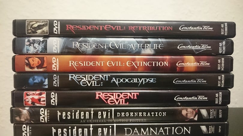 Resident Evil DVDs